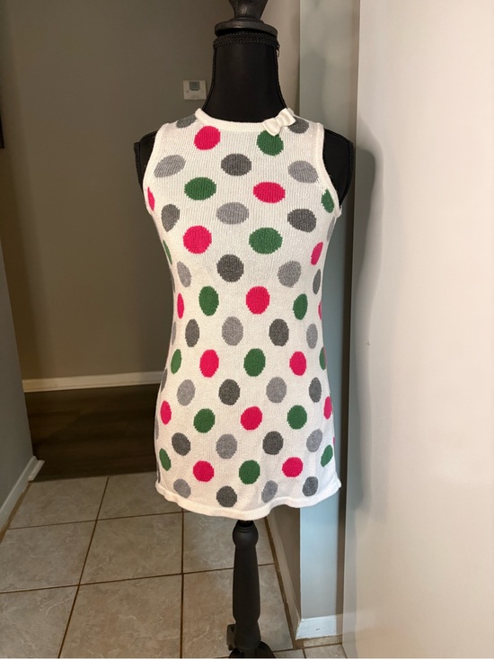 Janie and Jack Tops - Janie and Jack White Tank with Pink, Green & Gray Polka Dots